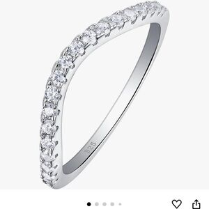 Sterling silver curved ring size 12